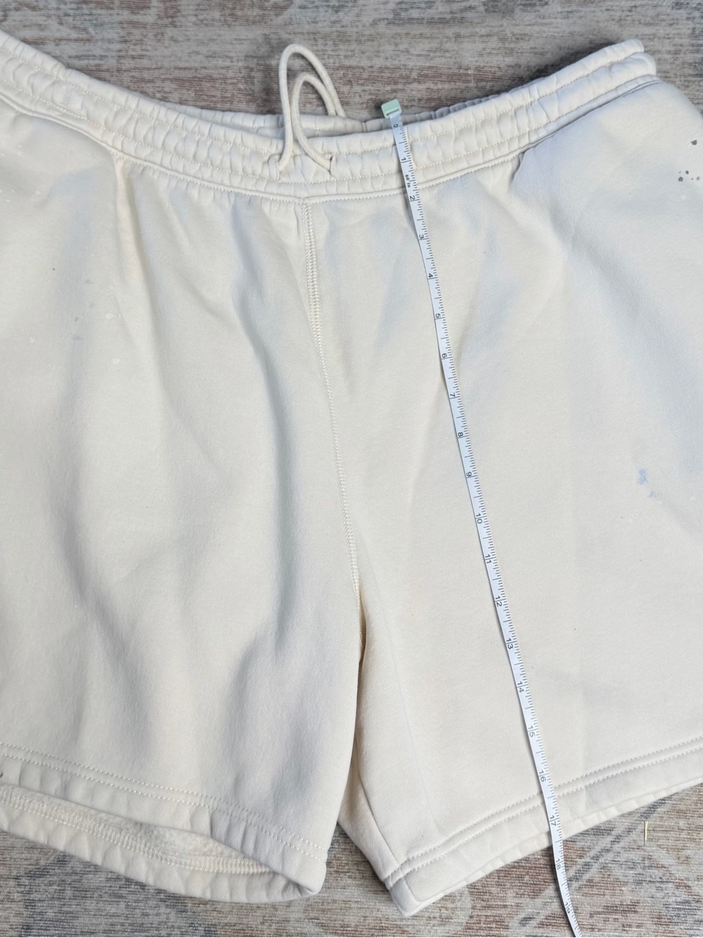 Men's Athletic Drawstring Shorts in Cream